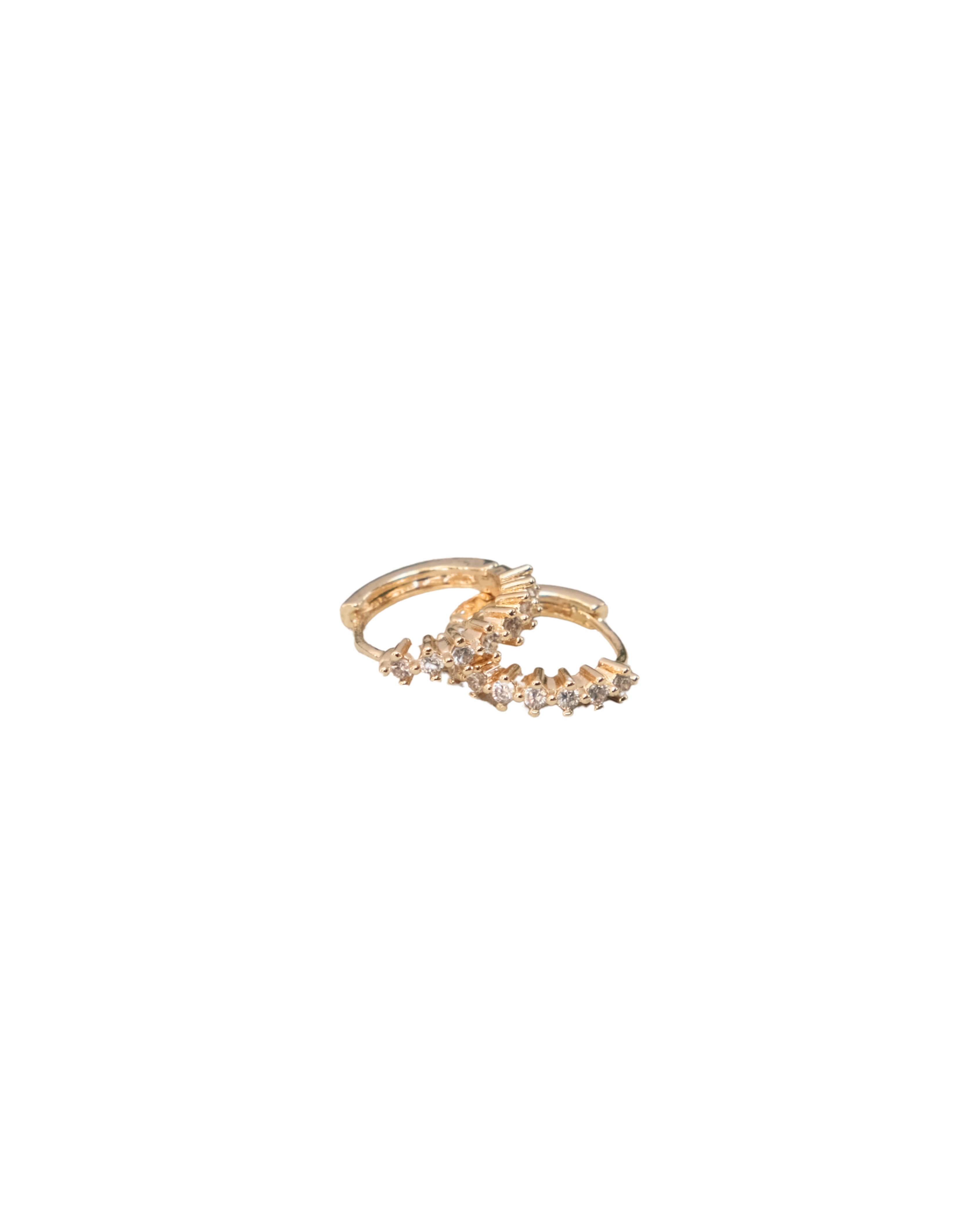 MEDIUM DIAMANTE HOOPS GOLD | My Bohemian Store